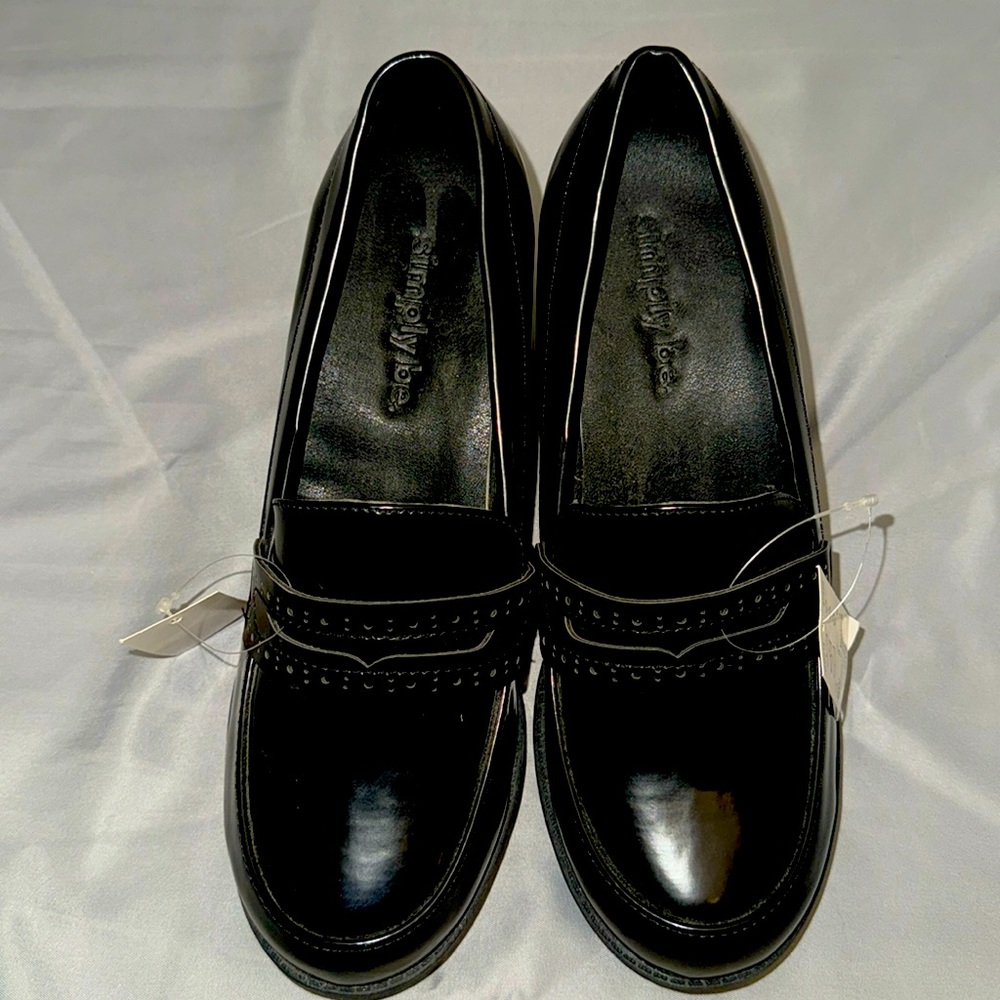 NWOT Black Loafer 2 inch platform heels.